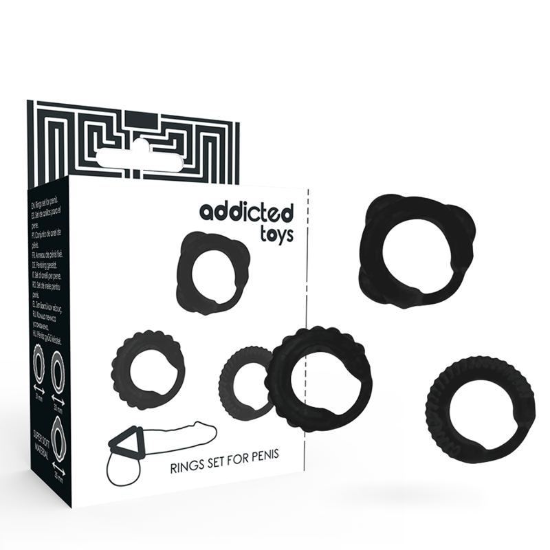 ADDICTED TOYS C-RING SET BLACK