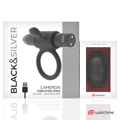 BLACK&SILVER- CAMERON REMOTE CONTROL COCKRING WATCHME