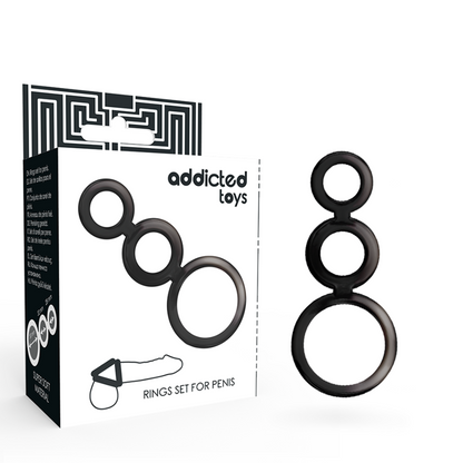 ADDICTED TOYS RINGS SET FOR PENIS - SMOKED