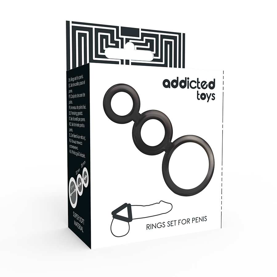 ADDICTED TOYS RINGS SET FOR PENIS - SMOKED