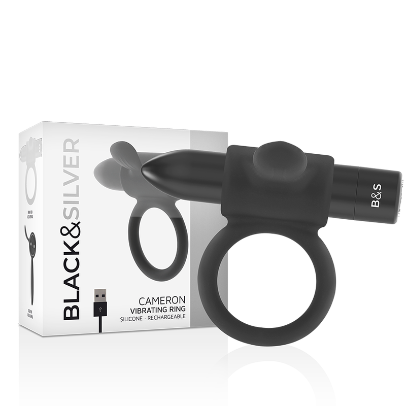BLACK&SILVER- CAMERON BLACK RECHARGEABLE RING
