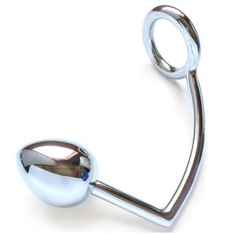 METALHARD COCK RING WITH ANAL BEAD 40MM